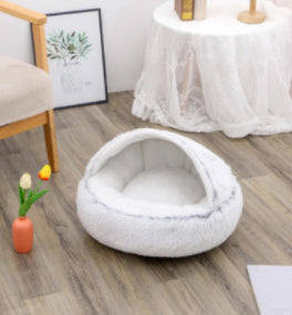 2-in-1 Plush Pet Bed – Warm & Cozy for Dogs & Cats