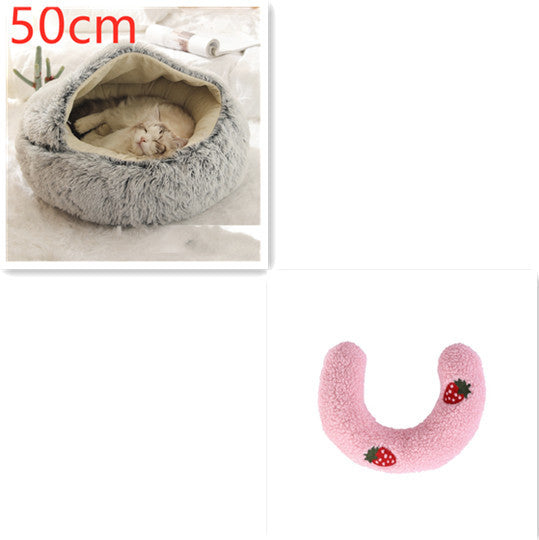 2-in-1 Plush Pet Bed – Warm & Cozy for Dogs & Cats