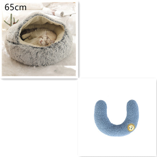 2-in-1 Plush Pet Bed – Warm & Cozy for Dogs & Cats