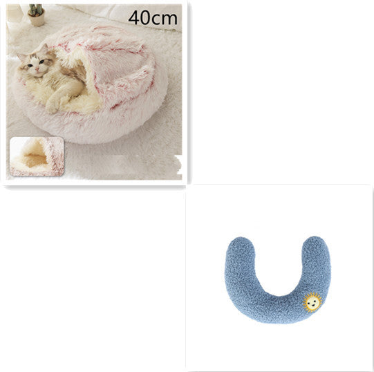 2-in-1 Plush Pet Bed – Warm & Cozy for Dogs & Cats