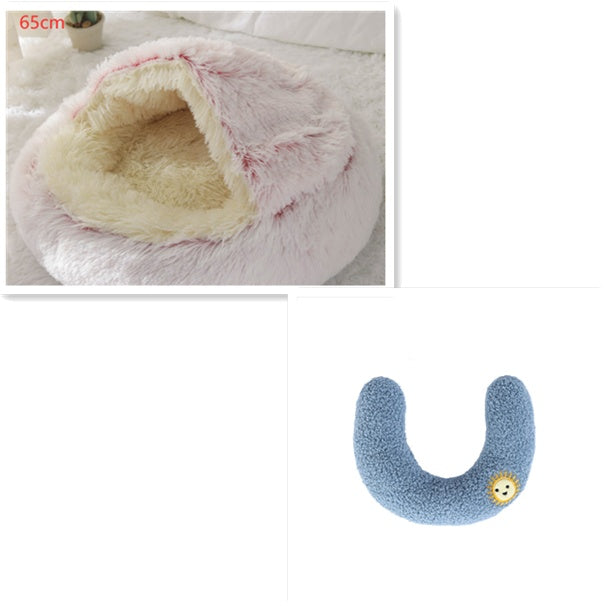 2-in-1 Plush Pet Bed – Warm & Cozy for Dogs & Cats