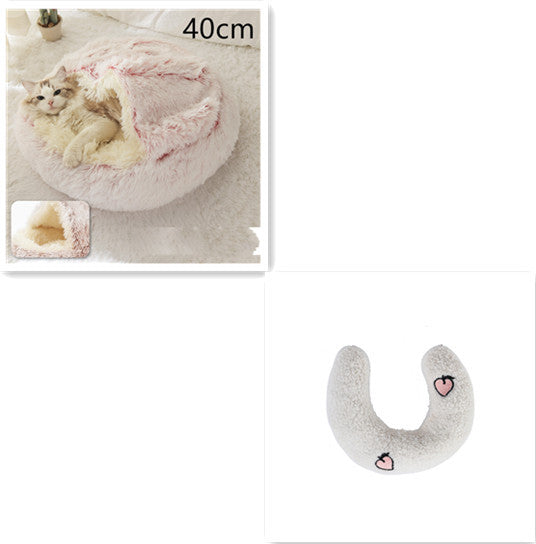 2-in-1 Plush Pet Bed – Warm & Cozy for Dogs & Cats