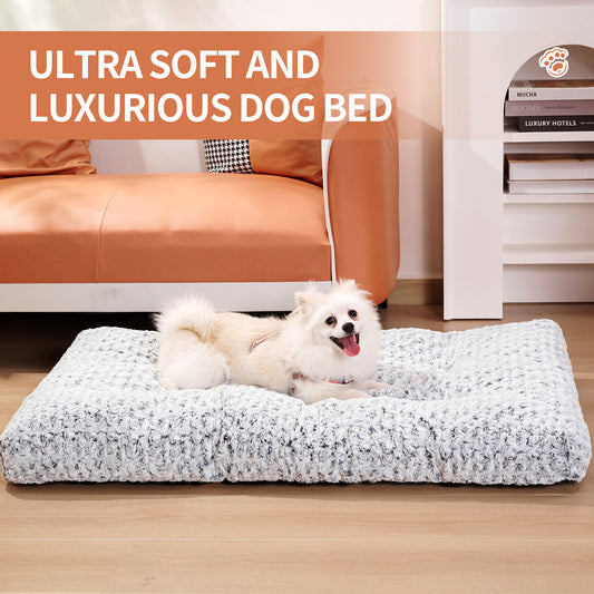 Cozy Rose Velvet Dog Bed