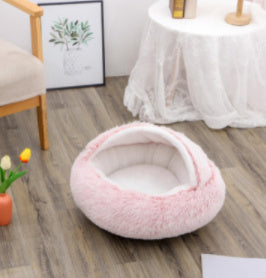 2-in-1 Plush Pet Bed – Warm & Cozy for Dogs & Cats