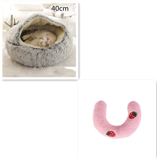 2-in-1 Plush Pet Bed – Warm & Cozy for Dogs & Cats