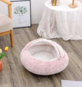 2-in-1 Plush Pet Bed – Warm & Cozy for Dogs & Cats