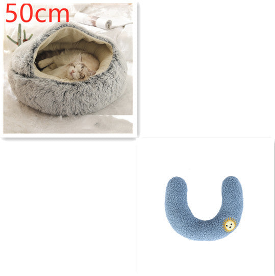 2-in-1 Plush Pet Bed – Warm & Cozy for Dogs & Cats