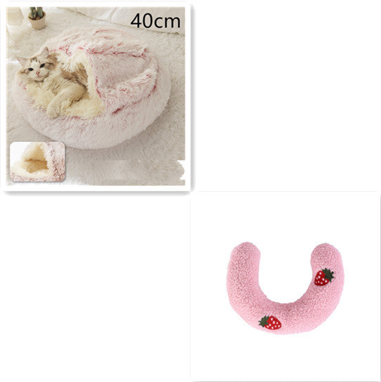 2-in-1 Plush Pet Bed – Warm & Cozy for Dogs & Cats