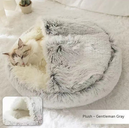2-in-1 Plush Pet Bed – Warm & Cozy for Dogs & Cats