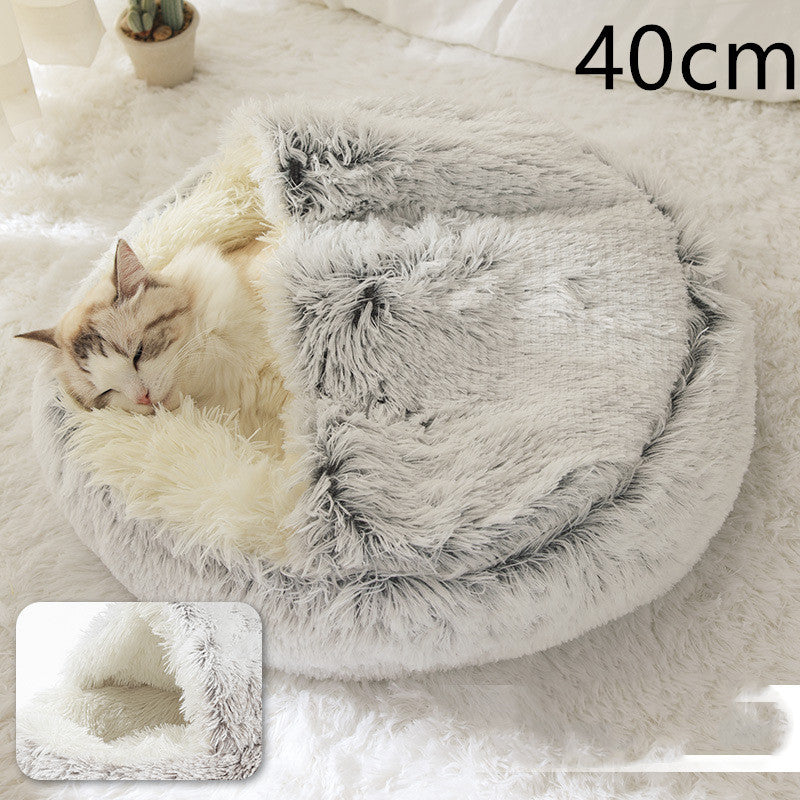 2-in-1 Plush Pet Bed – Warm & Cozy for Dogs & Cats