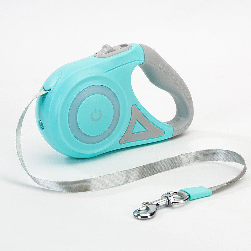 Retractable Leash with Collar and Built-in Light