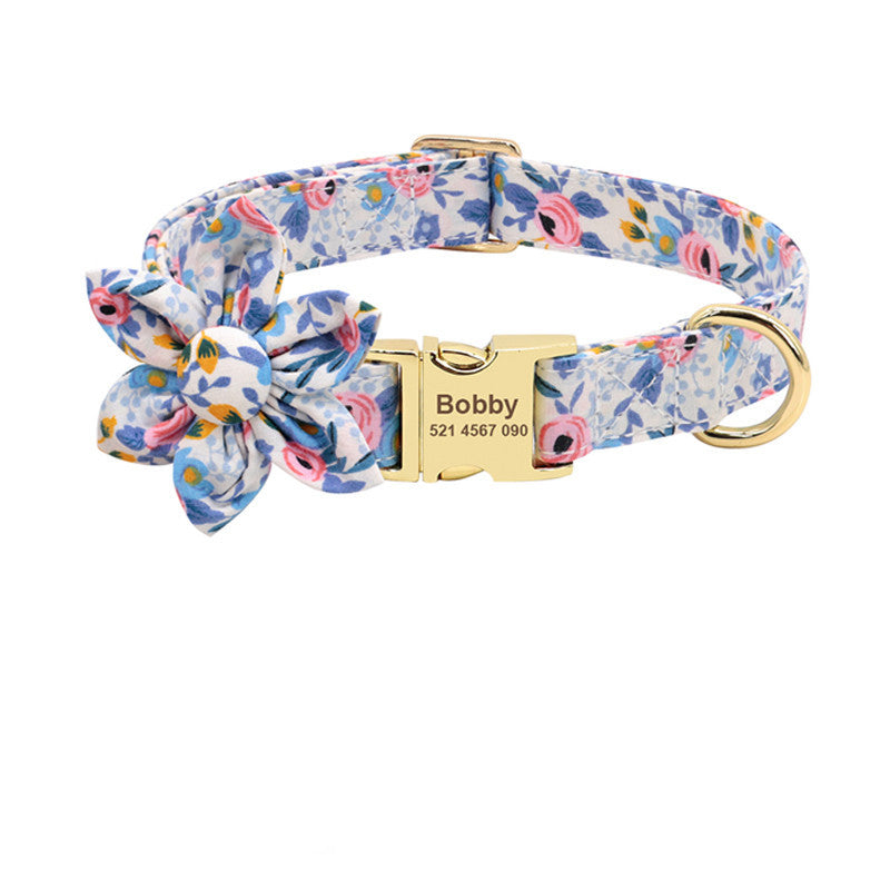 Modieuze Gepersonaliseerde Hondenhalsband – Nylon met Gravure-ID