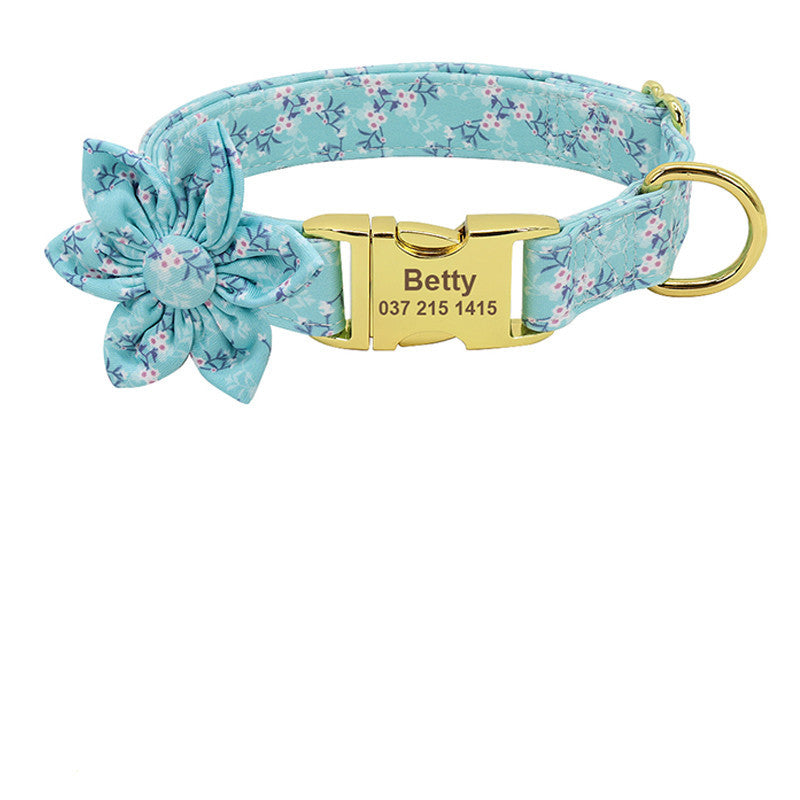Modieuze Gepersonaliseerde Hondenhalsband – Nylon met Gravure-ID