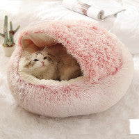 2-in-1 Plush Pet Bed – Warm & Cozy for Dogs & Cats