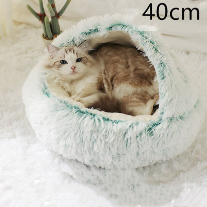 2-in-1 Plush Pet Bed – Warm & Cozy for Dogs & Cats