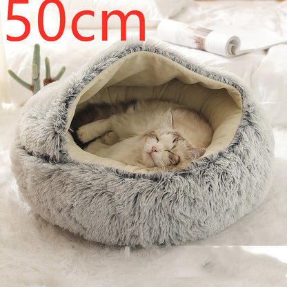 2-in-1 Plush Pet Bed – Warm & Cozy for Dogs & Cats
