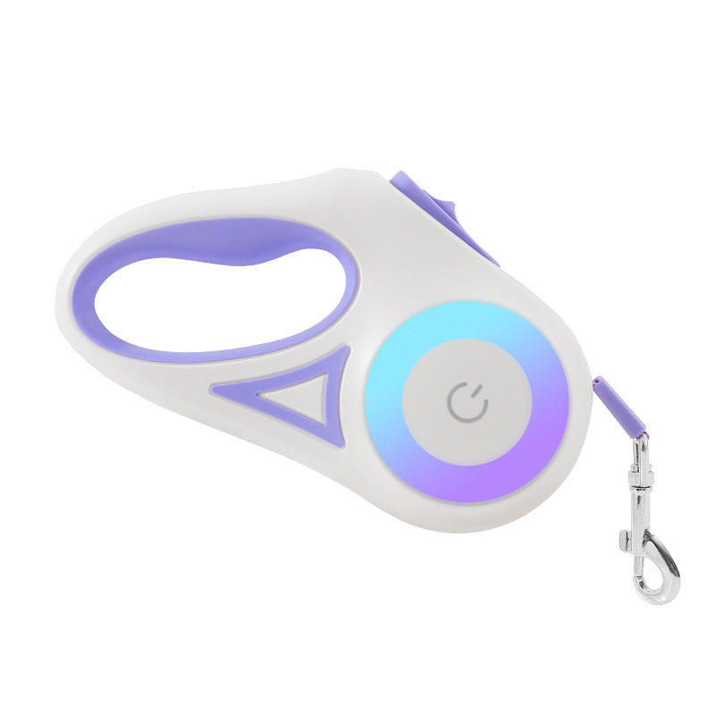 Retractable Leash with Collar and Built-in Light