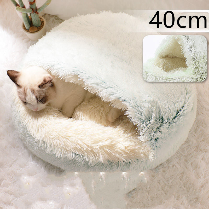 2-in-1 Plush Pet Bed – Warm & Cozy for Dogs & Cats