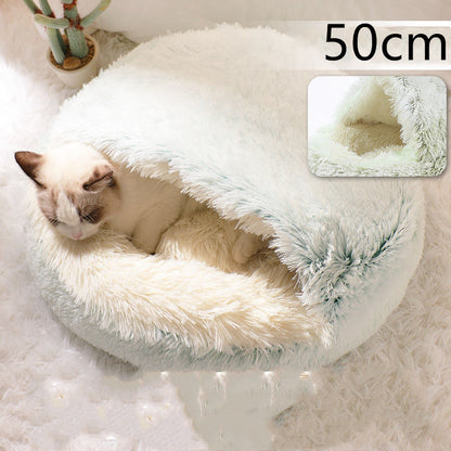 2-in-1 Plush Pet Bed – Warm & Cozy for Dogs & Cats