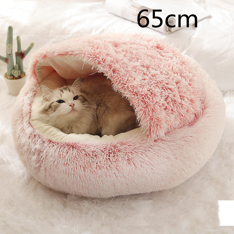 2-in-1 Plush Pet Bed – Warm & Cozy for Dogs & Cats