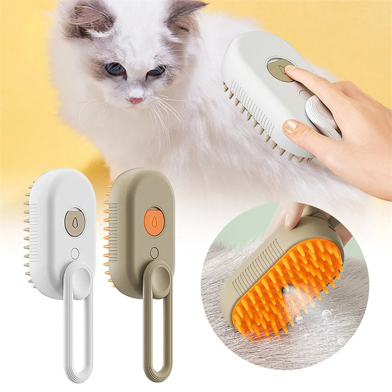 Pet Grooming Brush-Steam & Style: All-in-One