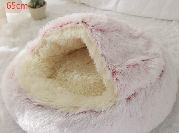 2-in-1 Plush Pet Bed – Warm & Cozy for Dogs & Cats