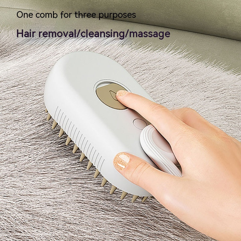 Pet Grooming Brush-Steam & Style: All-in-One