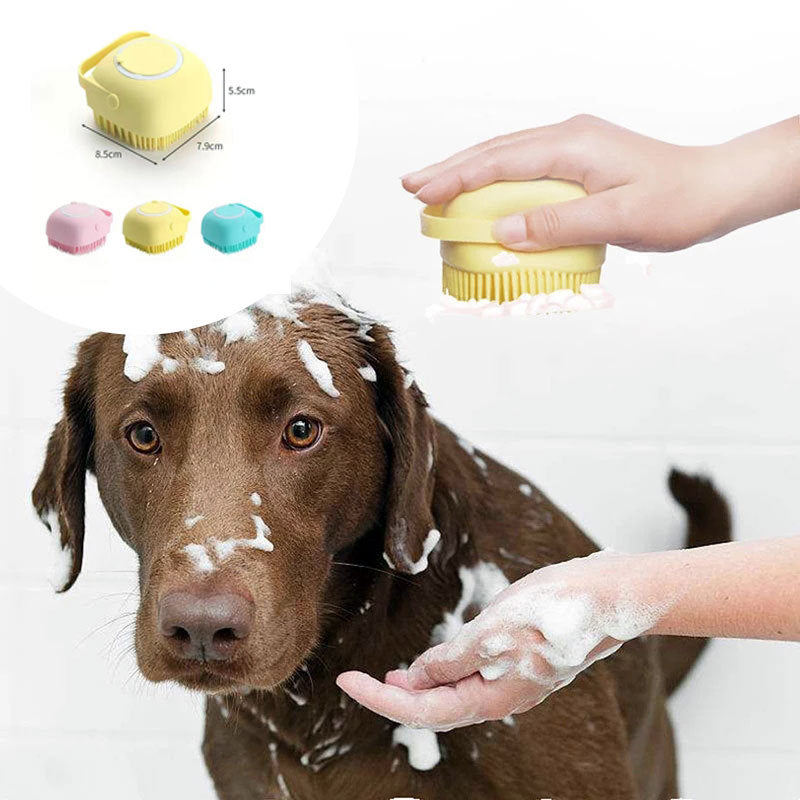 Silicone Dog Shampoo Brush – Pamper Your Pet Easily